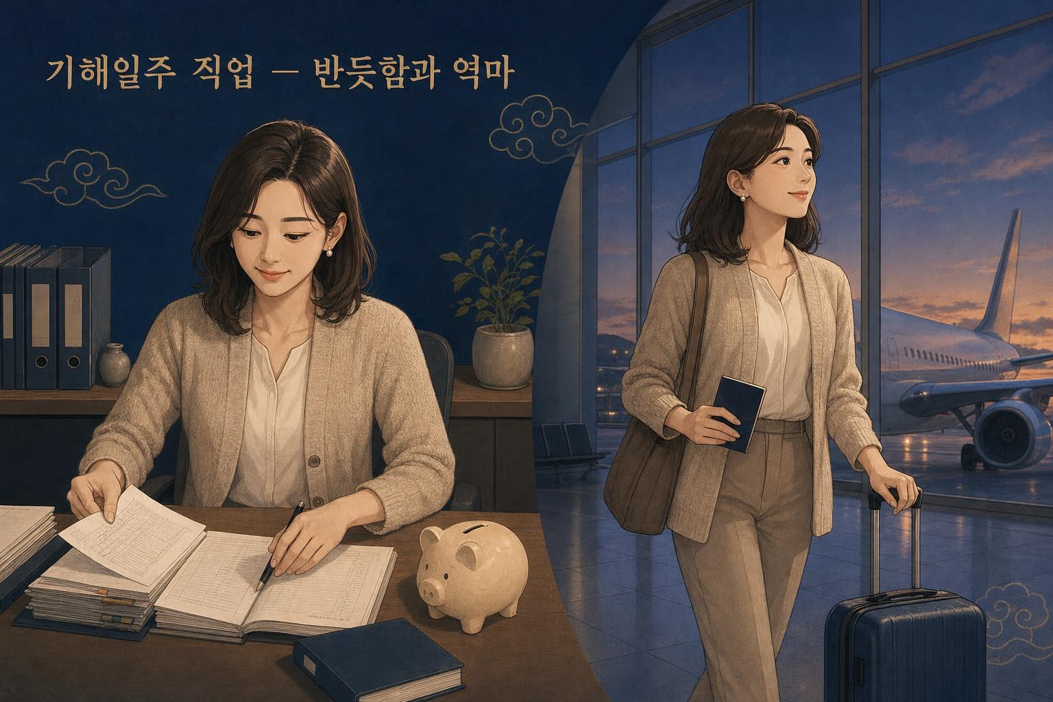 기해일주 여자 직업 — 반듯함과 역마