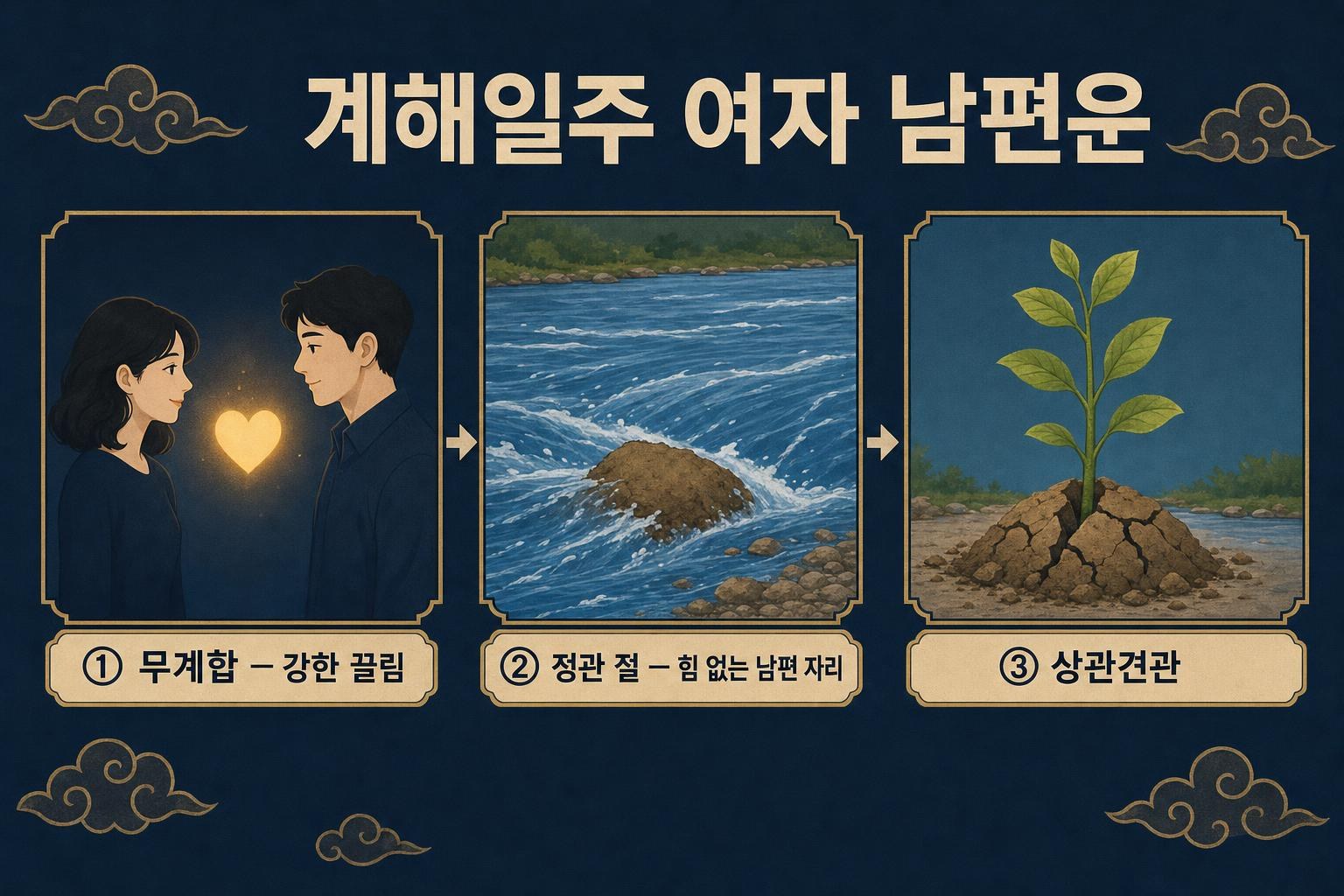 계해일주 여자 남편운 — 무계합의 끌림과 상관견관