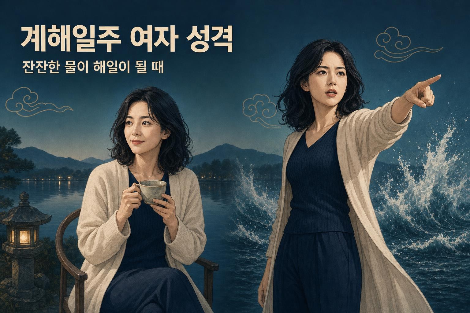계해일주 여자 성격 — 잔잔한 물이 해일이 될 때
