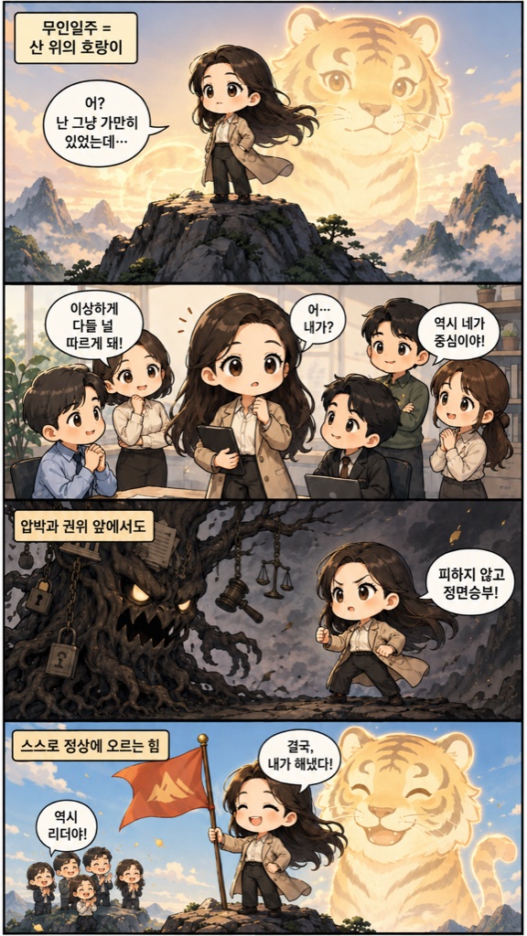 무인일주 여자 — 산 위의 호랑이, 타고난 리더의 사주