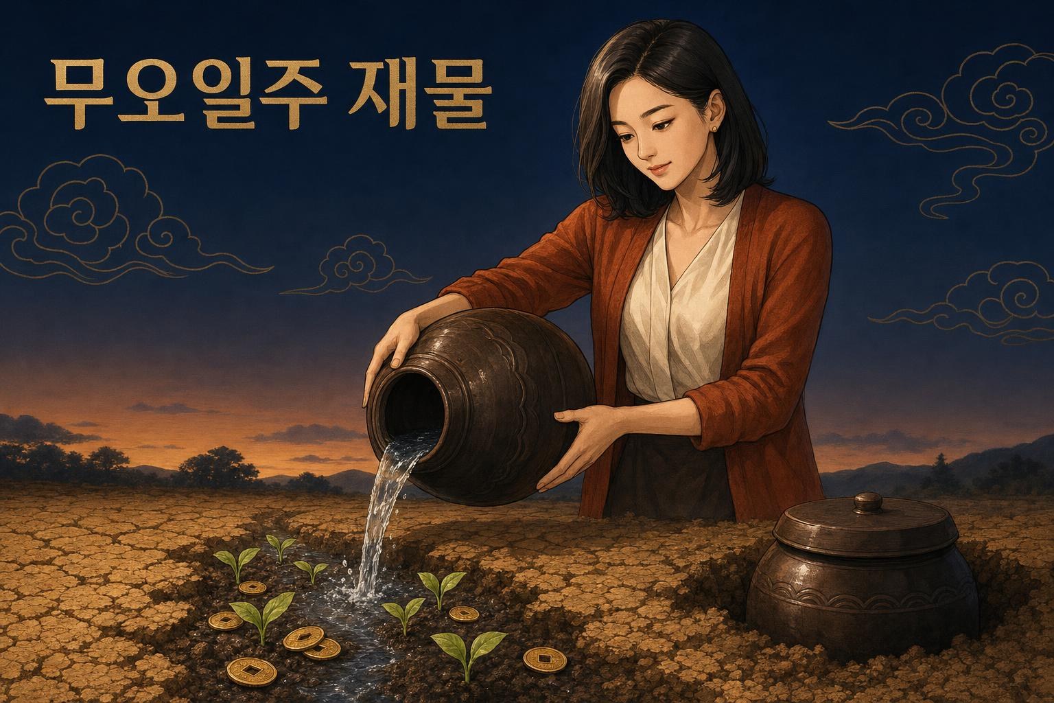 무오일주 여자 재물운 — 마른 땅을 적시는 물